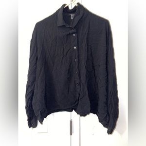 Forever 21 button down shirt black size Small